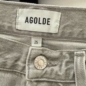 AGOLDE REN Light Grey Denim Jeans - Size 25